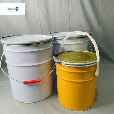 Daya tahan tinggi 5 liter Tin Can Dengan Tutup Karet Gasket Industrial Container Tin Packaging Dengan Lock Ring