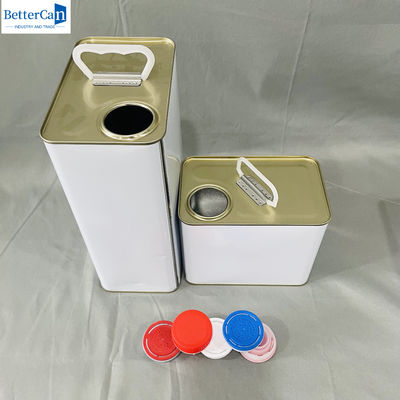 3.75 Liter Putih Lapisan Cat Tin Kaleng 1 Gallon Square kosong Tin