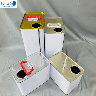 3.75 Liter Putih Lapisan Cat Tin Kaleng 1 Gallon Square kosong Tin