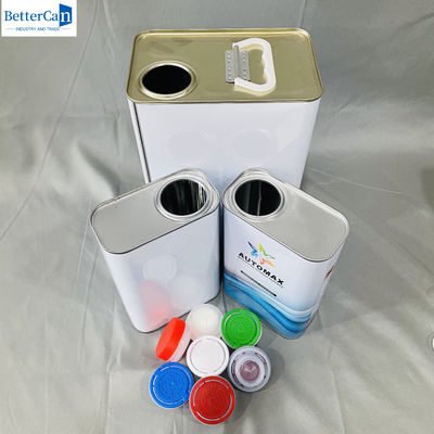 1 liter persegi panjang kosong tin kaleng dengan tutup plastik 500ml bulat logam wadah