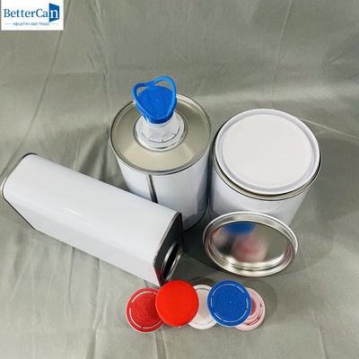 3.75 Liter Putih Lapisan Cat Tin Kaleng 1 Gallon Square kosong Tin
