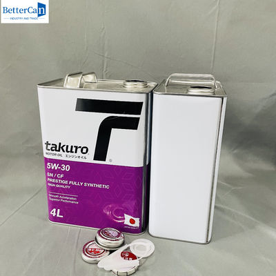 Mesin Minyak Metal Handle 4 Liter Kosong Tin Kaleng Dengan Metal Cap ODM 1 Gallon Pacakge