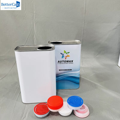 3.75 Liter Putih Lapisan Cat Tin Kaleng 1 Gallon Square kosong Tin