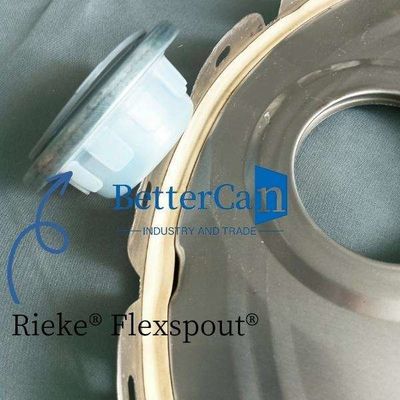 0.35mm Ketebalan Tin Bucket Lid Dengan Rieke Flexspout Tin Aksesoris 0.38mm Gauge Bucket Lid
