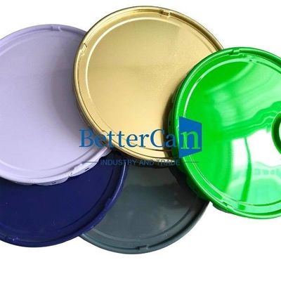 Emas Tin Bucket Dengan Kunci Hoop Tin Aksesoris Bunga Lug Tutup 0,38mm Gauge OEM Ketebalan Dan Warna